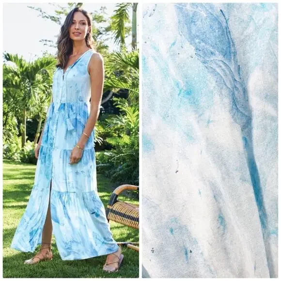 Soft Surroundings Women's Wailana Full button Front Dress Size Small - Picture 1 of 5